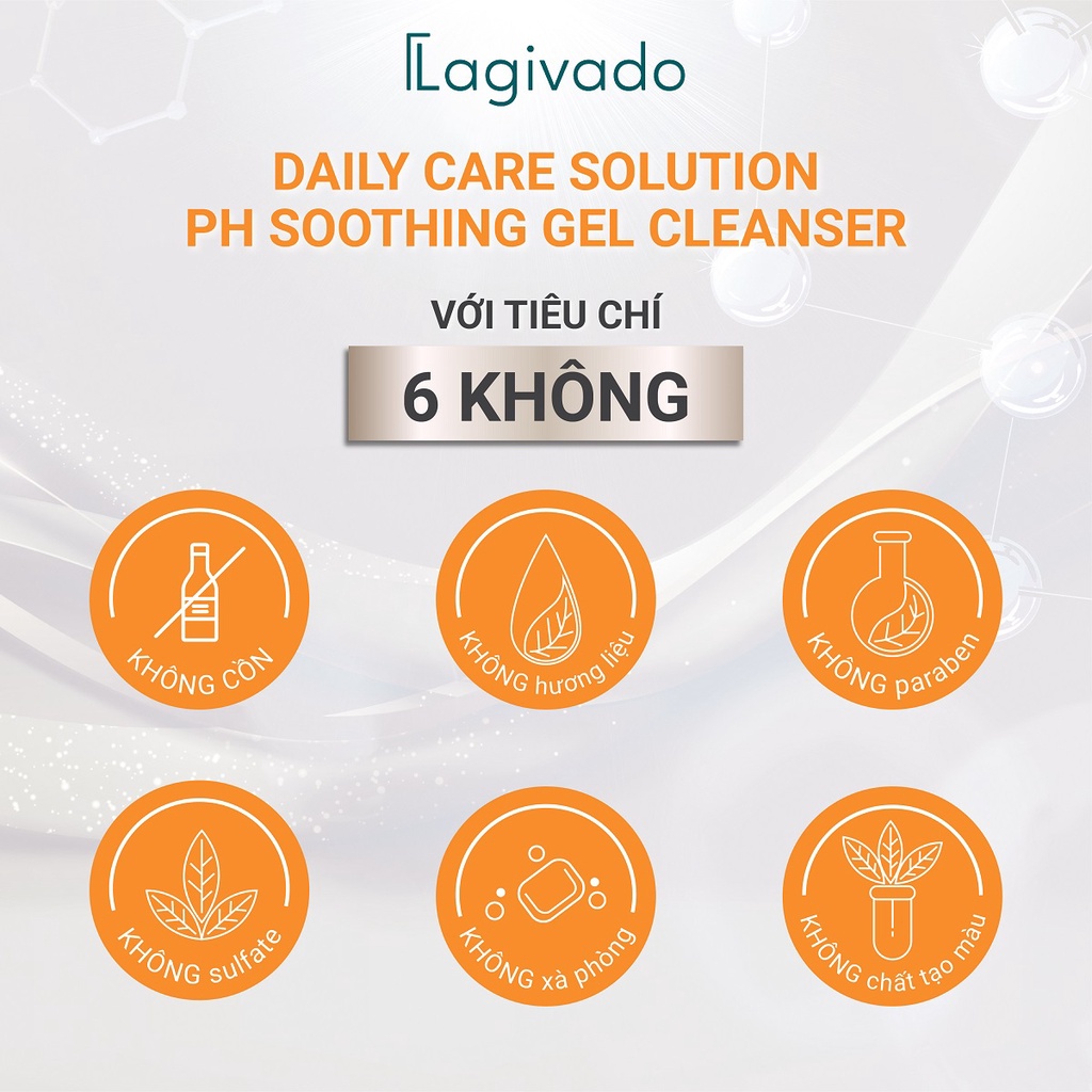 Sữa rửa mặt giảm mụn Lagivado PH Soothing Gel Cleanser dành cho da dầu mụn, nhạy cảm 200 ml
