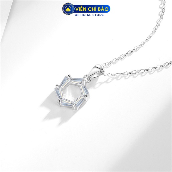 Dây chuyền bạc nữ hình học phong cách chất liệu bạc 925 thời trang phụ kiện trang sức Viễn Chí Bảo D400902