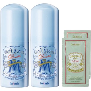Lăn khử mùi đá khoáng Soft Stone Nhật Bản dành cho nam giới 20g - Xanh dương (Set 2+1)