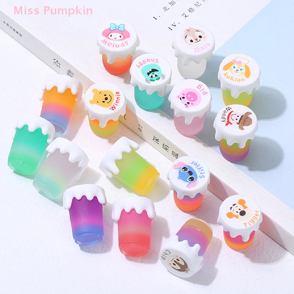 Bộ 4 Hũ Đựng Trà / Mật Ong Mini Dạ Quang Độc Đáo Trang Trí Nhà Búp Bê