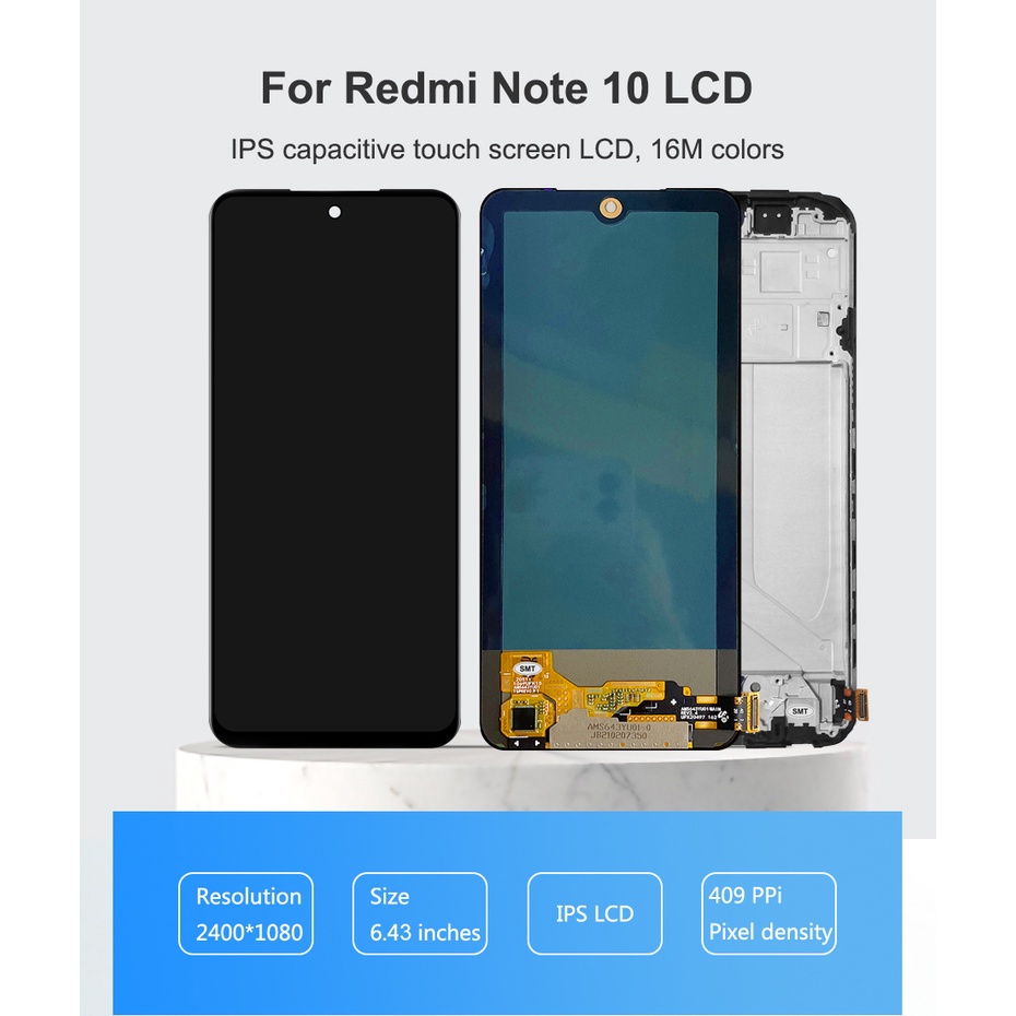 Màn Hình Cảm Ứng LCD Thay Thế Chuyên Dụng Cho Xiaomi Redmi Note 10 4G Note 10S 5G M2101K7AI M2101K7BG