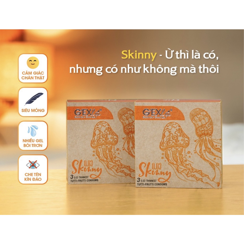 BCS siêu mỏng 0,03mm cảm giác chân thật nhất G'EX life Skinny