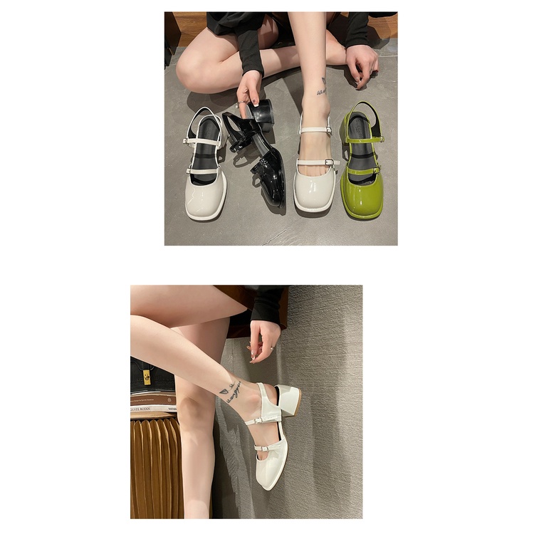 Giày Sandal Mũi Vuông Đế Vừa Chống Trượt Thời Trang Mùa Hè 2023 Cho Nữ giày lolita