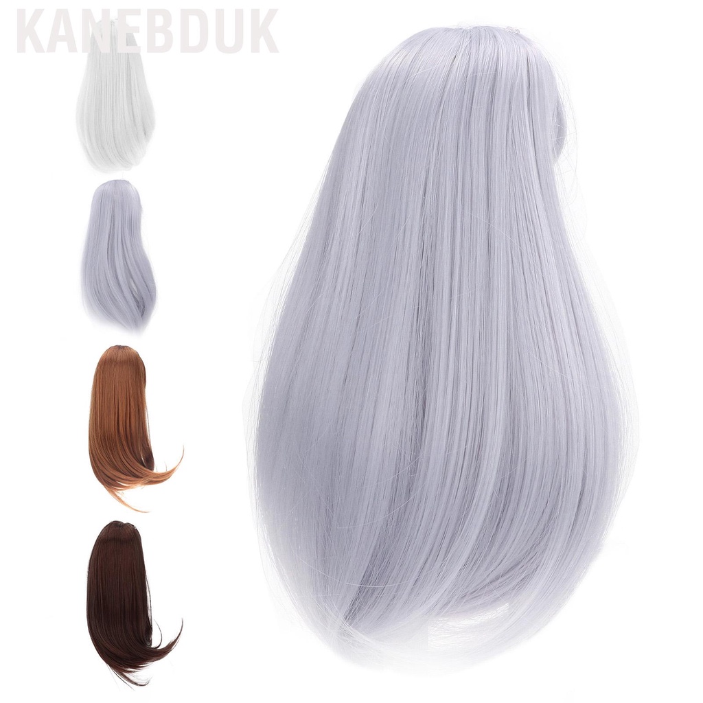 Kanebduk 8in to 9in Doll Hair Wig High Temperature Fiber Mesh Long Curly Replacement for 1/3