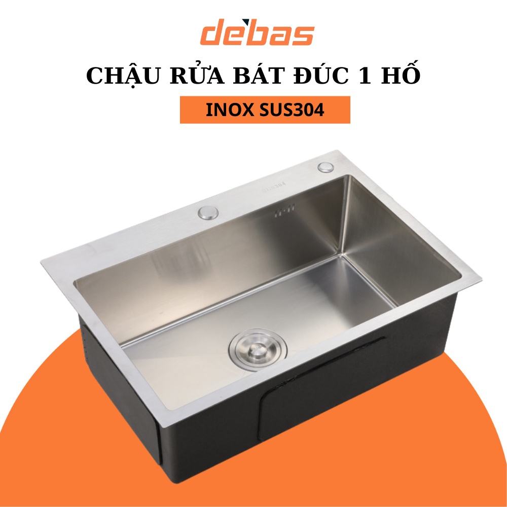 Chậu rửa bát 1 hố chậu đúc inox sus304 6045 KoreaSUS304 chậu rửa chén 1 hộc INOX SUS304 to