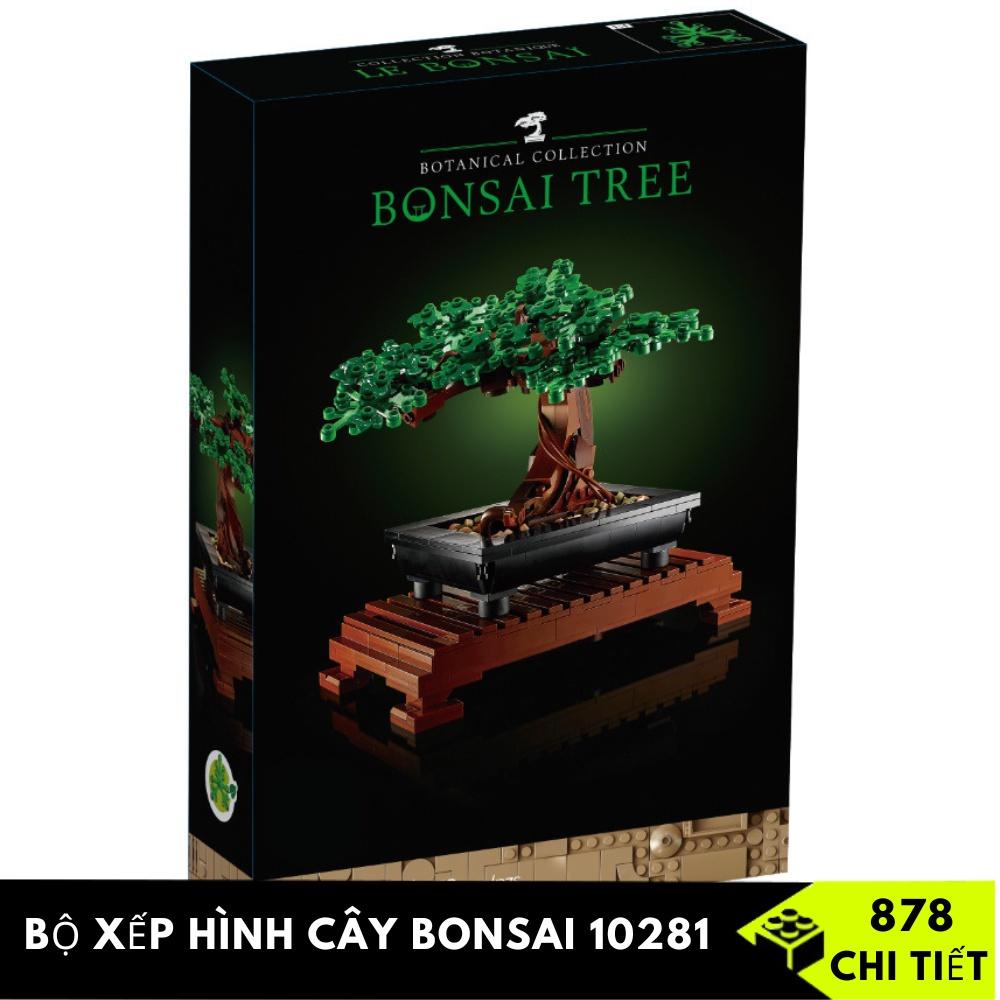 BỘ XẾP HÌNH CHÂU CÂY CẢNH BONSAI , LEGO 10281 NON 878 PCS