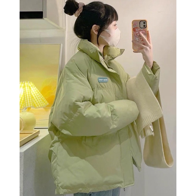 Áo khoác phao ấm áp màu xanh cốm KAMILA cực xinh dễ mặc | BigBuy360 - bigbuy360.vn