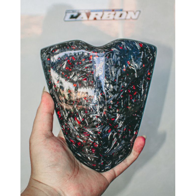 Mão Exciter 150 - 2019 Ốp Vải Carbon Fiber Foged Sợi Đỏ Lớn Cao Cấp
