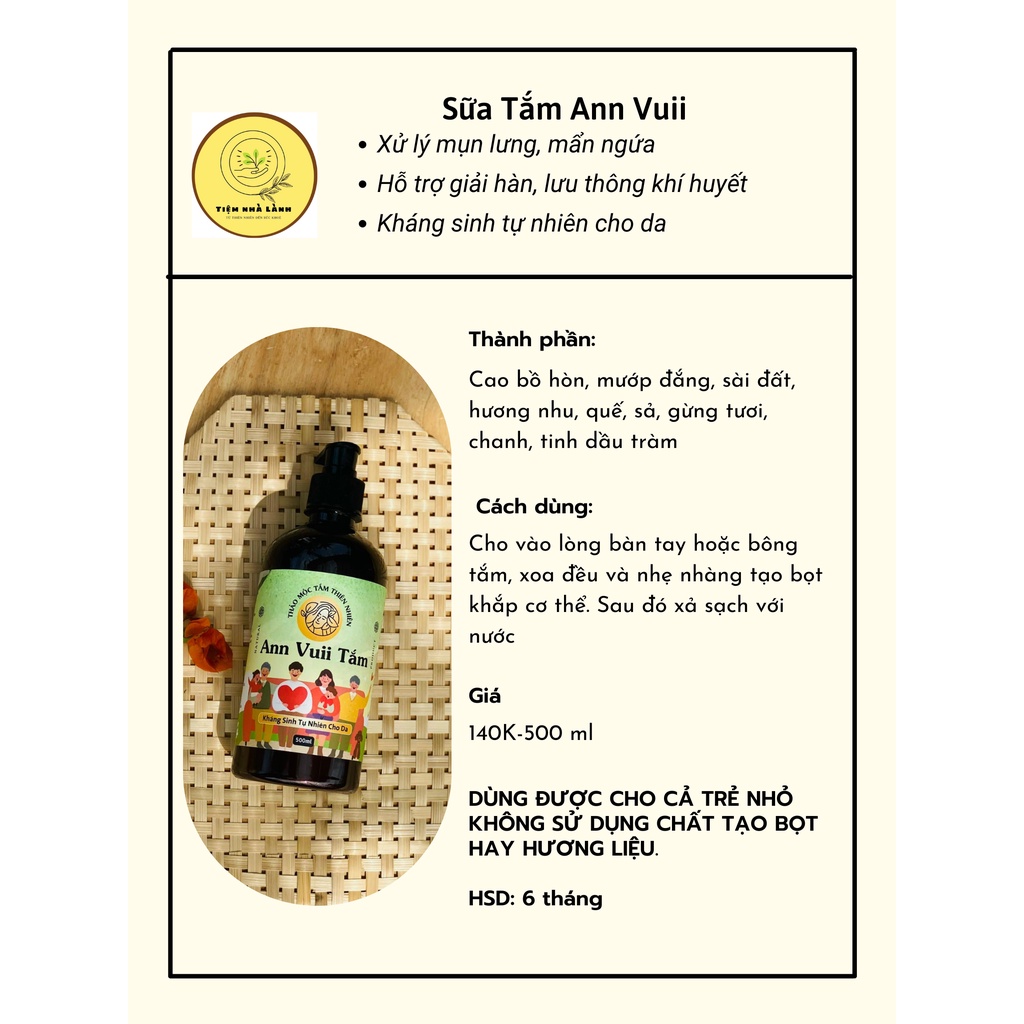 SỮA TẮM ANN VUII