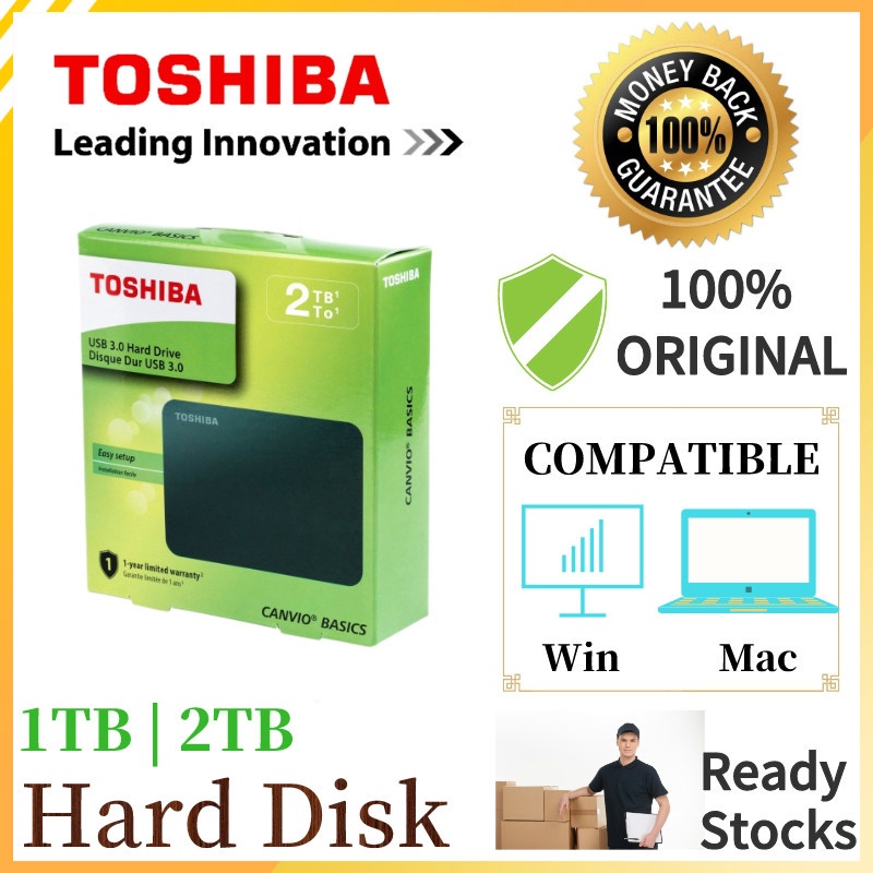 Ổ Cứng Ngoài Toshiba Canvio 1TB / 2TB HD Cổng USB 3.0
