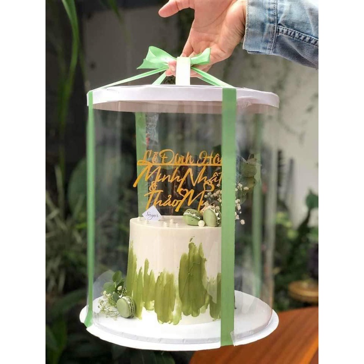 Hộp MICA Tròn Đế Trắng .
