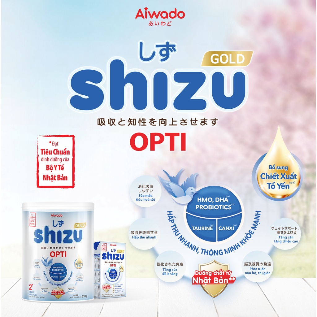 Sữa bột Aiwado SHIZU OPTI GOLD 810g 0+