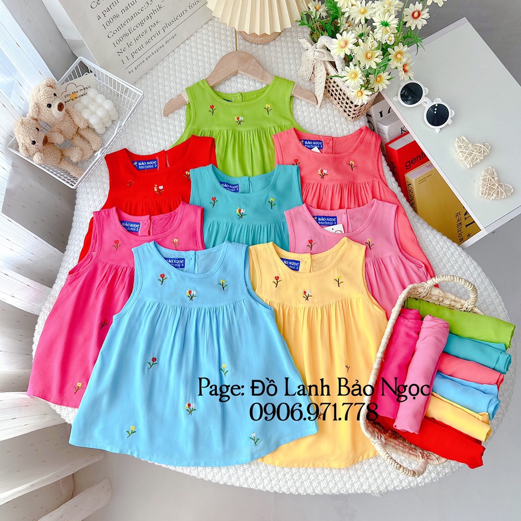 Bộ sát nách 7-23 kg. Tole/Lanh Thương Hiệu Bảo Ngọc cho bé gái.