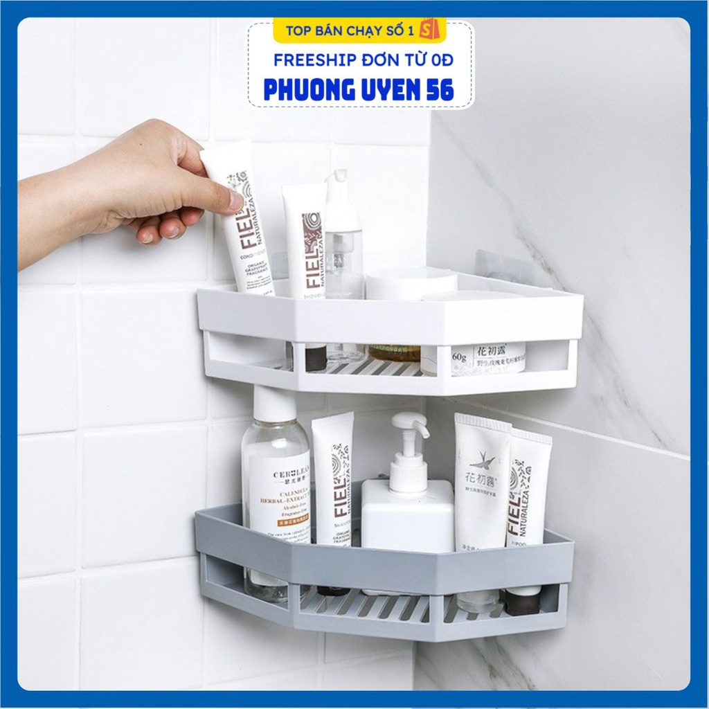 Kệ góc dán tường nhà tắm tam giác T2