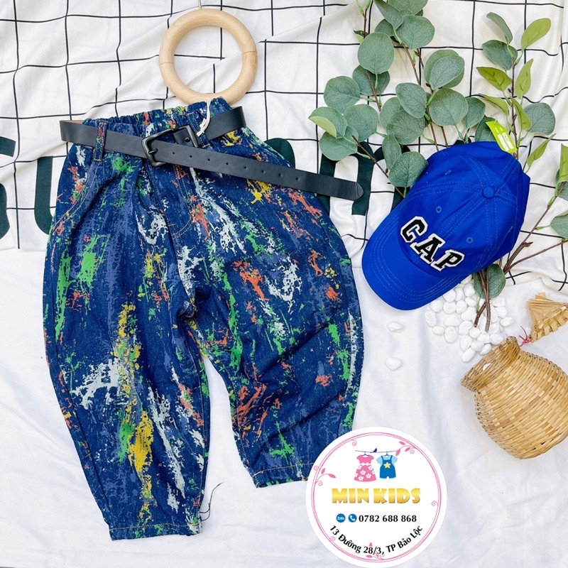 Quần baggy vẩy sơn ảnh chụp thật sản phẩm hàng QCCC
