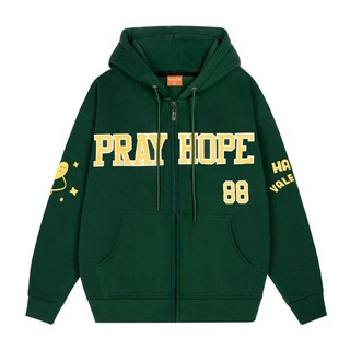 Áo khoác Hoodie Zip Khóa Kéo in chữ Pray Hope nỉ bông dày dặn