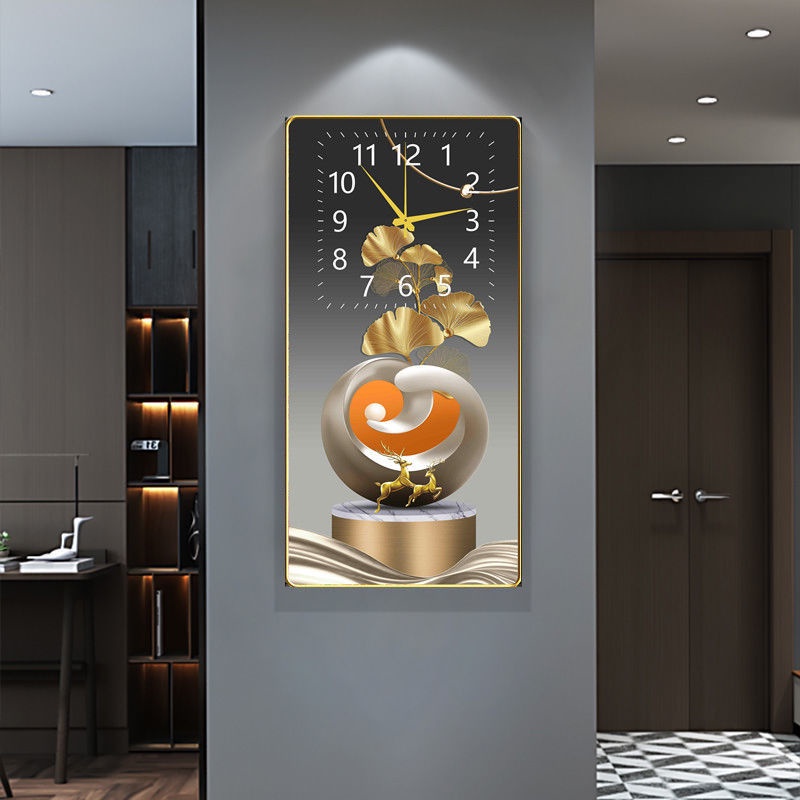 Tranh Đồng Hồ Tráng Gương 5D Hươu Tài Lộc - Simple House , Treo Tường, Decor Phòng Khách, Trang Trí Nhà Cửa, Tặng Quà