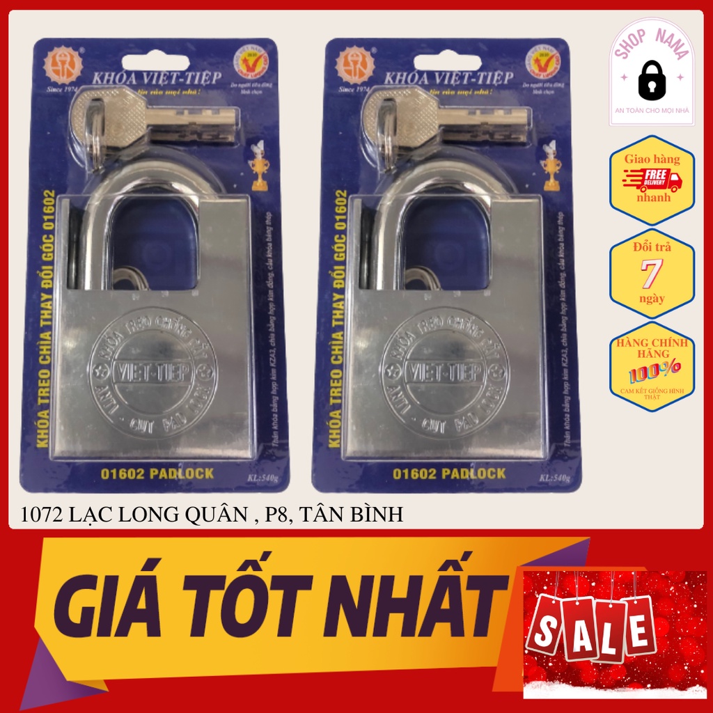 Ổ Khóa Cửa VIỆT TIỆP Size 60mm Kim Loại Thiết Kế Chống Cắt, Khóa Chống Trộm Bảo Hành 12 Tháng Lỗi Đổi Mới