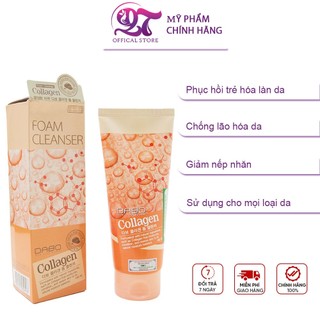 Sữa rửa mặt Collagen dưỡng da chống lão hóa, mờ thâm nám Dabo Collagen Foam Cleanser 180ml