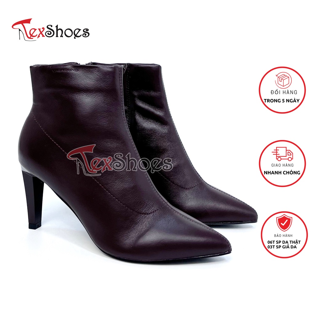 Giày bốt nữ cao cấp mũi nhọn thời trang công sở gót mảnh 8cm VNXK TEX SHOES