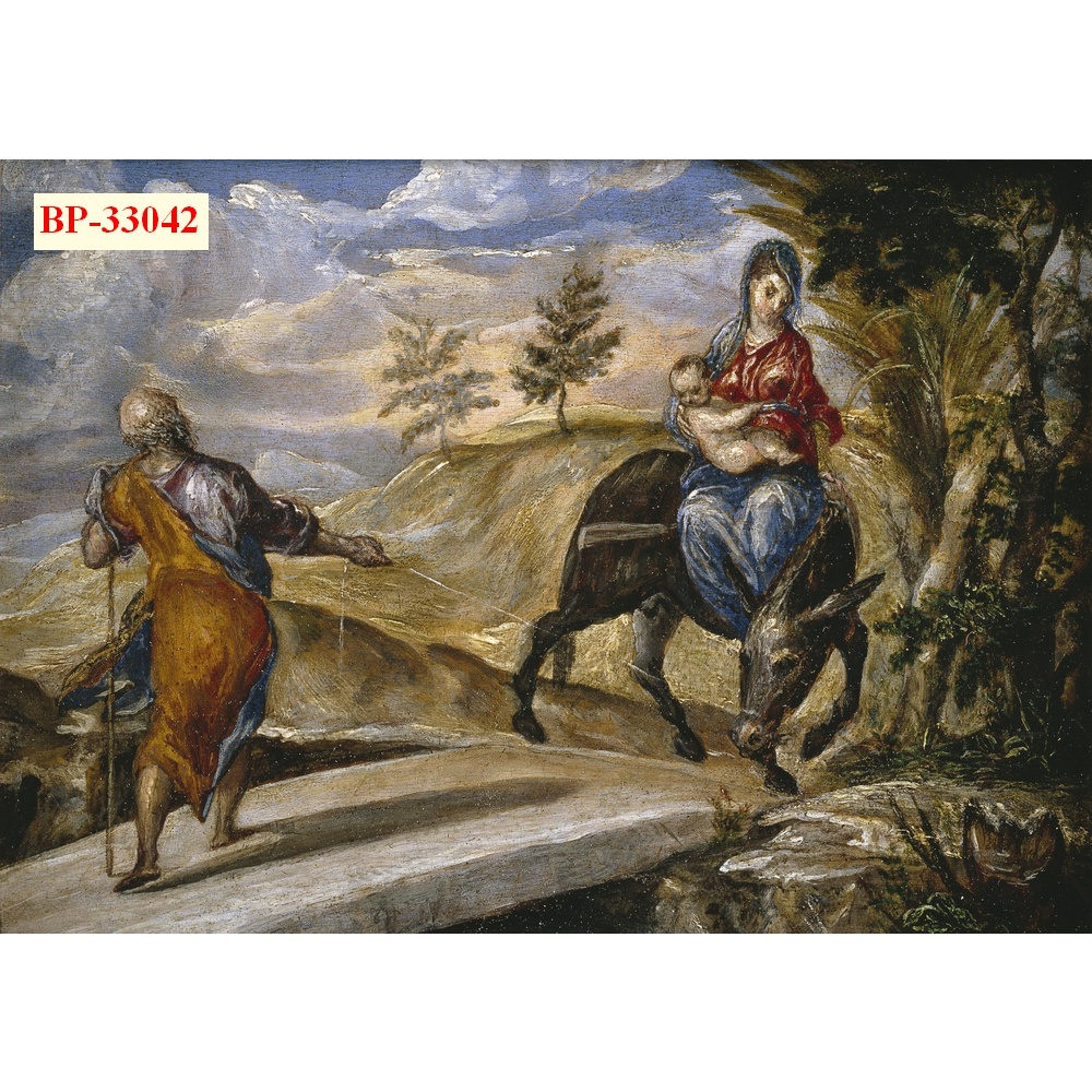 Tranh 3D Dán Tường Thiên Chúa và cây thành giá Khổ Lớn