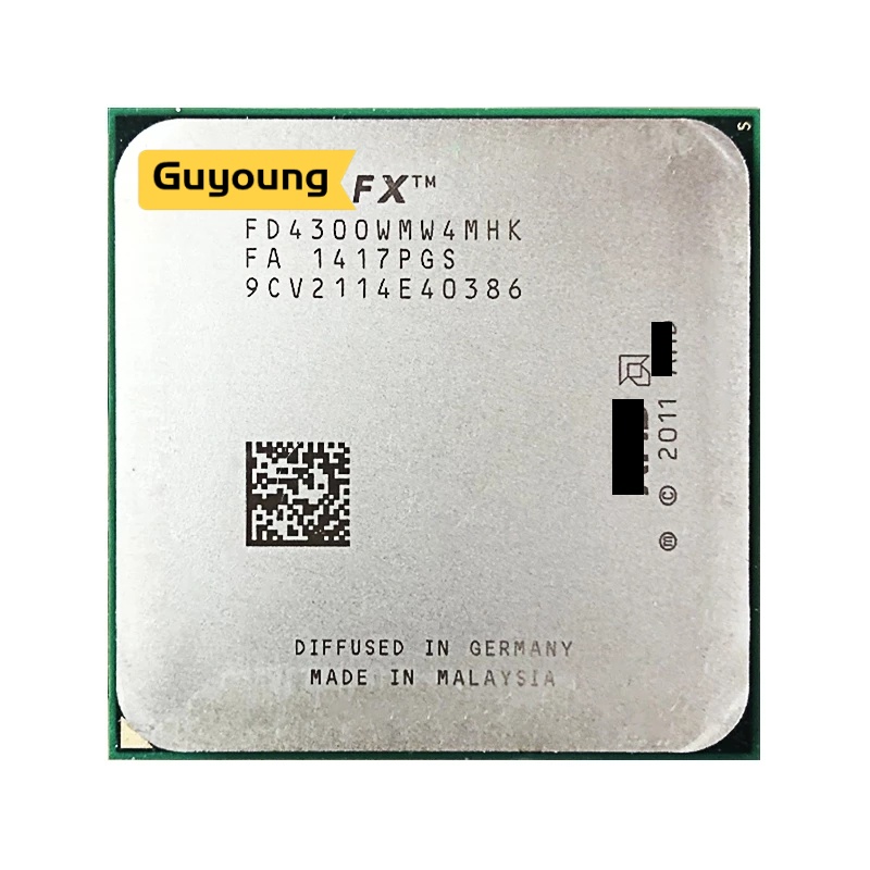 FX-Series FX-4300 FX 4300 Bộ xử lý CPU Quad-Core 3.8 GHz FD4300WMW4MHK Socket AM3+