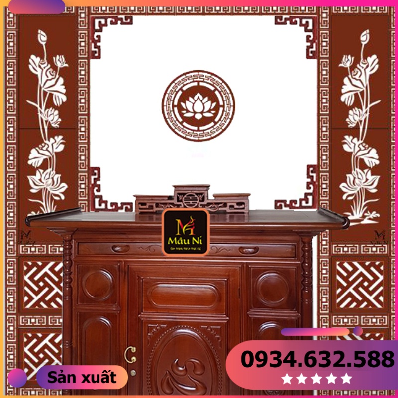 sx - ( nhà sản xuất ) VÁCH GỖ hoa văn trang trí BÀN THỜ DÁN dán lắp ghép - bằng gỗ mfd phủ 2 mặt melamine -dễ dàng
