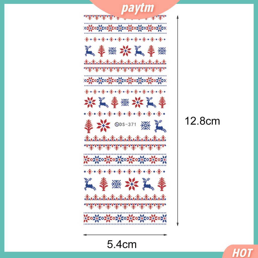 (PTM) Decal dán móng tay chủ đề Giáng sinh