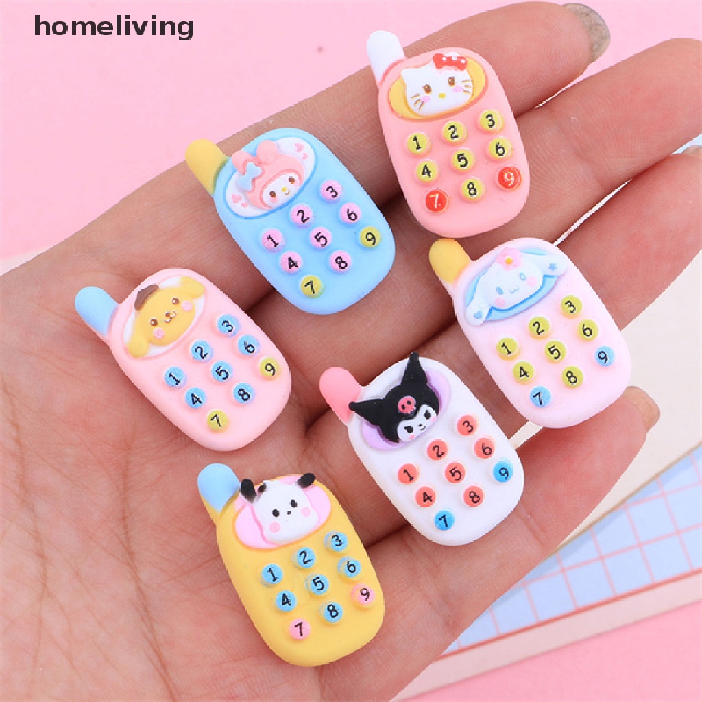 Set 10 Mô Hình Điện Thoại Di Động Mini Trang Trí Nhà Búp Bê DIY