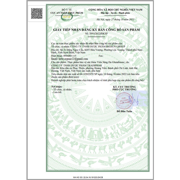 Viên sáng da Glutathione 98%