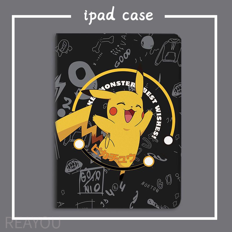 Bao da máy tính bảng thời trang cho Ipad 10.2 10.9 9.7 Air4 air3 gen8 gen7 gen6 mini5 mini4 pro pokemon pikachu