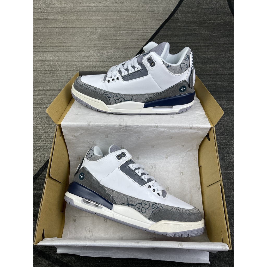 Giày Jordan 3 bản cao cấp trắng custom siêu đẹp