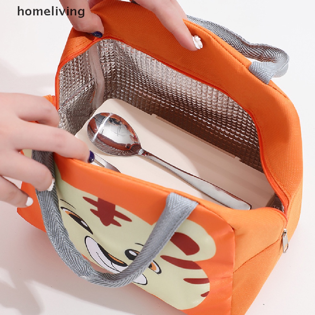 Túi Đựng Hộp Cơm Trưa Giữ Nhiệt Họa Tiết Hoạt Hình Dễ Thương