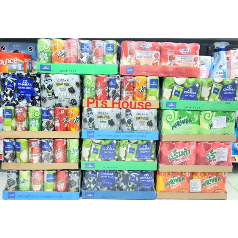 THÙNG 24 LON NƯỚC NGỌT MIX CHABBA MIRINDA PEPSI THÁI LAN