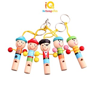 Đồ Chơi Còi Bằng Gỗ An Toàn Hình Chú Hề Cho Bé BeThongMinh