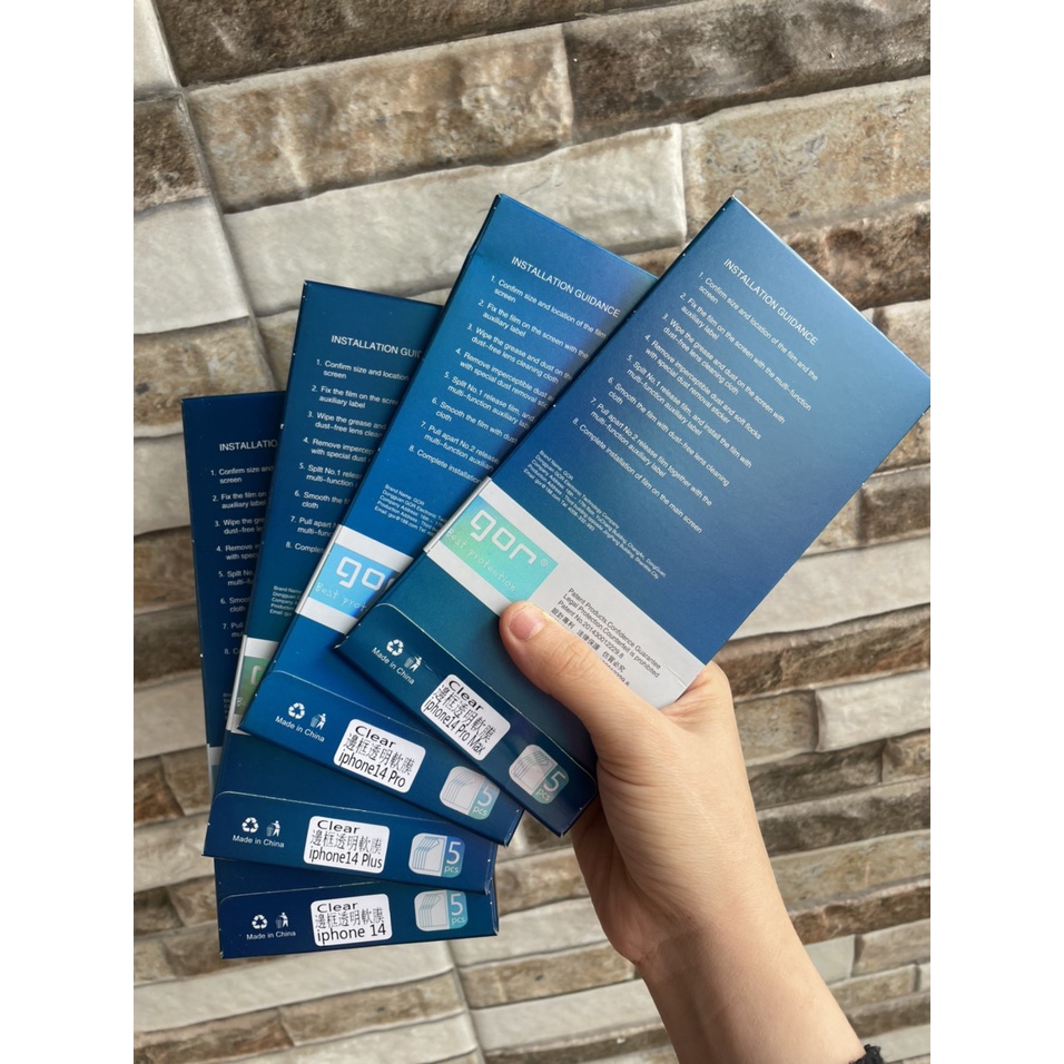 Combo 5 bộ dán viền gor iPhone 14 Pro Max, 14 Pro, 14 Plus ,14 chính hãng Gor