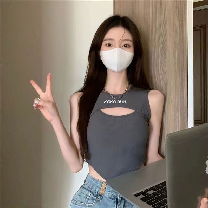 Áo croptop XINLANYASHE không tay ngọt ngào thời trang cho nữ