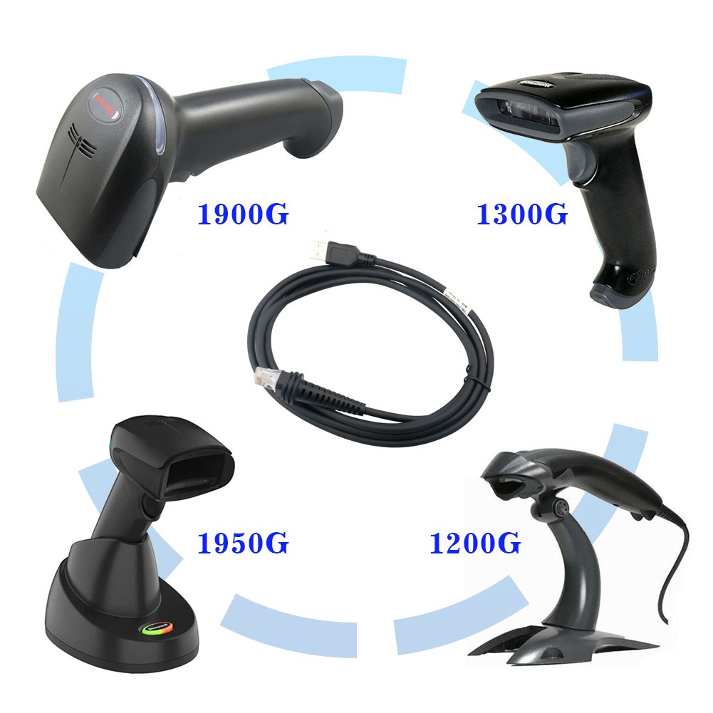 Cáp USB Cho Máy Quét Mã Vạch, Mã Vạch RJ45, CBL-500-300-S00 for Barcode scanner 1900Gghd 1900iSR 1902Gghd 1902GSR 1300G 1250G MS7580 1450G MS7980G 1400G 120G