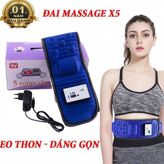 Đai massage bụng X5 giảm mỡ, giảm eo chính hãng - Giúp bụng phẳng, eo thon, giảm mỡ tích tụ trong cơ thể hiệu quả
