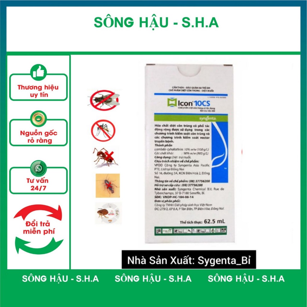 Thuốc xịt diệt muỗi sinh học ICON Syngenta 62,5ml hiệu lực kéo dài, an toàn, hiệu quả thân thiện với môi trường
