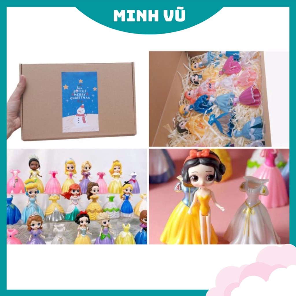 Set 6 công chúa Disney siêu xinh kèm 18 váy