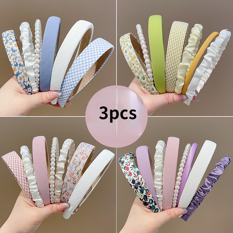 Set 3 Băng Đô Cài Tóc Thời Trang Hàn Quốc Cho Nữ