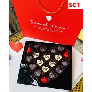 (Viết chữ theo yêu cầu) Socola valentine cao cấp (tặng túi xách cực sang)