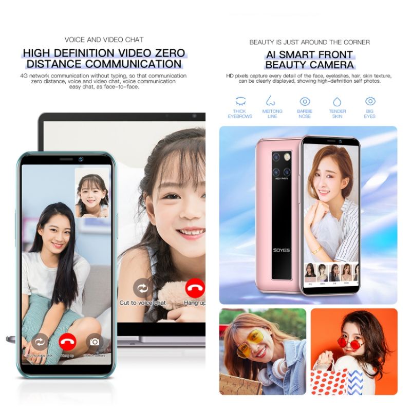 SOYES S10H, 3GB + 64GB Nhận dạng khuôn mặt, 3,46 inch Android 9.0 MTK6739CW Lõi tứ lên đến 1,28GHz, Hai SIM,Mạng: 4G