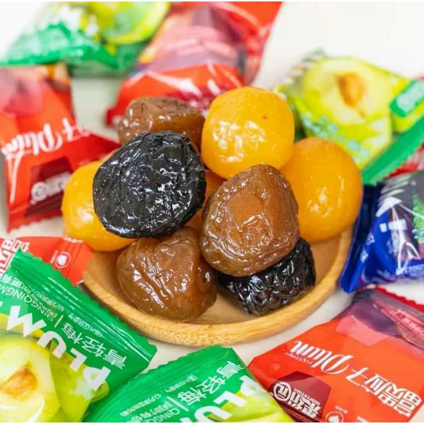 Ômai xí muội mix đủ vị chua chua giòn ngọt siêu ngon - Ô mai mix 5 vị, Ô mai Việt Quất, Ô mai Cherry, Mận, Đào