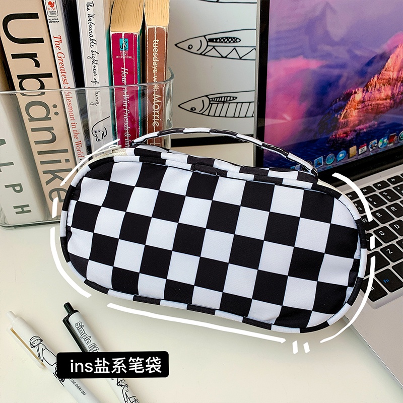 Túi Đựng Bút Chì Bằng Vải Canvas Sức Chứa Lớn Tiện Dụng