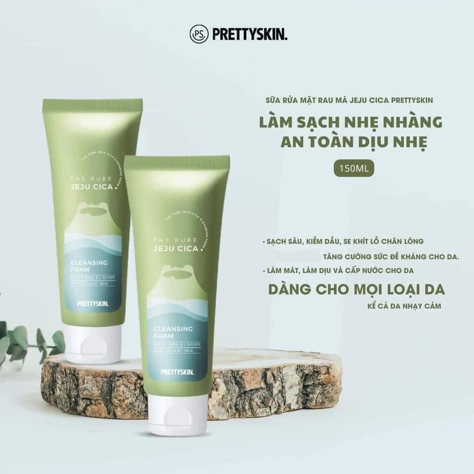 Sữa rửa mặt Pretty Skin The Pure Jeju Cica Cleansing Foam 150ml
