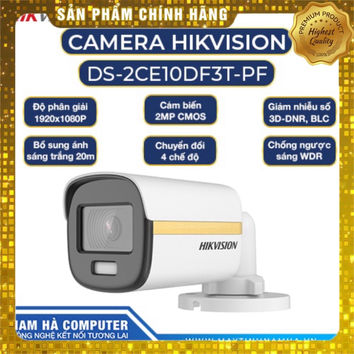 Camera Hikvision DS-2CE10DF3T-PF ColorVu CNS