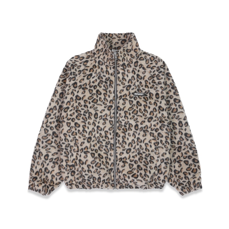 RIPOFFF Fleece Jacket - Leopard (Áo khoác lông báo tay dài Ripofff)