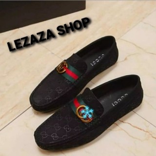 Giày lười GGCC nam da lộn lezazaa .Đế cao su